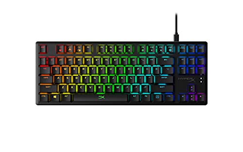 HyperX Alloy Origins Core - Tenkeyless Mechanical Gaming Keyboard, Software Controlled Light & Macro Customization, Compact Form Factor, RGB LED Backlit, Tactile HyperX Aqua Switch,Black