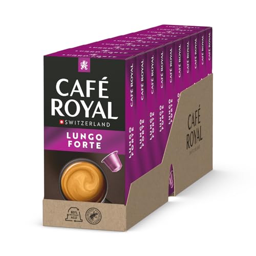 🔥 STARKER PREIS (-31%) Café Royal Lungo Forte – 100 Kapseln Nespresso®, Int. 8/12, Rainforest