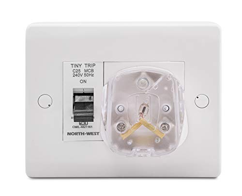 North West Wipro Northwest 3 Module Surface Mounted Power Unit With Single Pole Mcb & 16A Heavy Duty Plug Top| Suitable For Ac, Geyser, Ev Vehicle, Ot