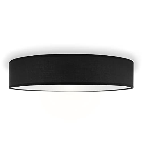 (-19%) Smartwares Deckenleuchte – Textilschirm – 50 cm Ø – 4x E27 – Max. 18 W – Für LED geeignet – Schwarz – IDE-6044