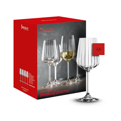 (-38%) Spiegelau Weißweingläser 4er Set, 440 ml, LifeStyle, 4450172, Weinglas aus Kristallglas, spülmaschinenfest, Klar