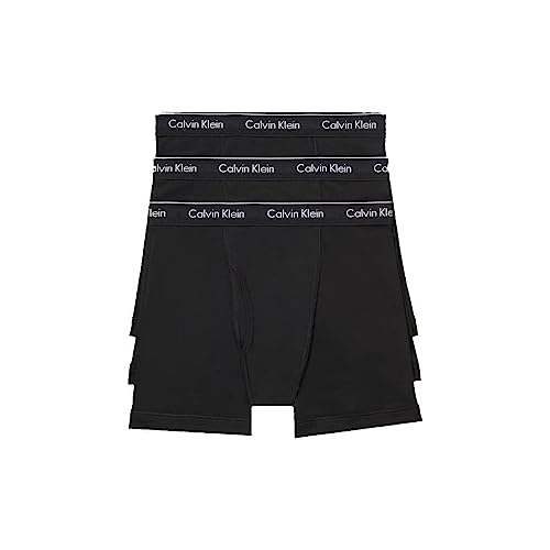 Calvin Klein Men's Cotton Classics 3-pack Boxer Brief, 3 Black, Medium