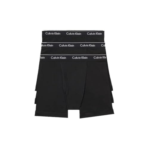Calvin Klein Men's Cotton Classics 3-pack Boxer Brief, 3 Black, Small