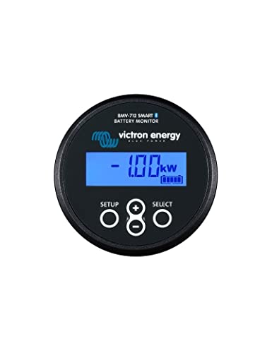 Victron Energy BMV-712 Smart Battery Monitor with Shunt - 6.5-70 VDC - Display and Bluetooth - Black