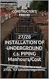2728 Installation Of Underground Cs Piping Manhourscost Your Url Notes For Etool2728 Tcf Calculatoralgorithms Construction Etools Book 27