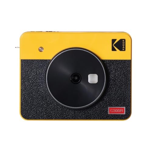 Kodak Mini Shot 3 Retro - Portable Instant Camera and Photo Printer – 2-in-1 Printer iOS & Android – Bluetooth Connection - (7.6 x 7.6 cm) - Yellow