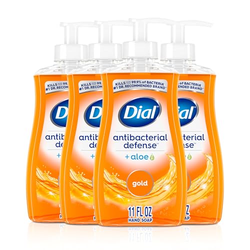 Dial Antibacterial Liquid Hand Soap, Gold, 11 fl oz (Pack of 4)