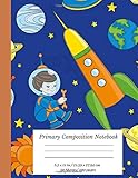 Primary Composition Notebook Kid Astronaut Rocket 100 Pages Story Book 85 X 11 