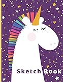 Sketchbook A Cute Unicorn Kawaii Large Sketchbooknotebook108 Pages Of 85x11 With Blank Paper For Girls To Drawing Doodling Journal Sketching Sketchbook For Kids Blank Unlined Edition