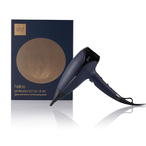 (-33%) ghd Helios Haartrockner, professioneller Föhn für schnelles Styling und Fön Ergebnisse wie vom Friseur mit leistungsstarkem Motor Ionen Technologie für glänzende, glatte, Dunkelblau, Standard