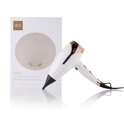 (-37%) ghd helios Haartrockner, professioneller Haartrockner für Geschwindigkeit und Kontrolle, mit Ionen Technologie, ABS, Weiß, standard