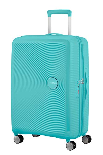 ⚡ BLITZDEAL (-44%) American Tourister Soundbox - Spinner M Erweiterbar Koffer, 67 cm, 71.5/81 L, Blau (Poolside Blue)