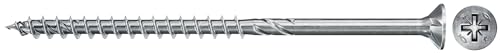 (-59%) fischer PowerFast II CZP 6,0 x 60, Spanplattenschraube (200 Stk.) mit Teilgewinde, Senkkopfschraube mit Kreuzschlitz, Schraube für Holzverarbeitung, reduziert Einschraubwiderstand & Einschraubzeit