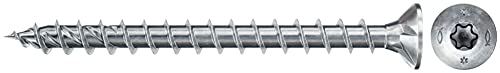 fischer 1000 x Chipboard Screws Power-Fast II 4.0 x ersunk Head with Inner Star TX Fully Threaded Galvanised Blue Passivated (Item No. 670154)