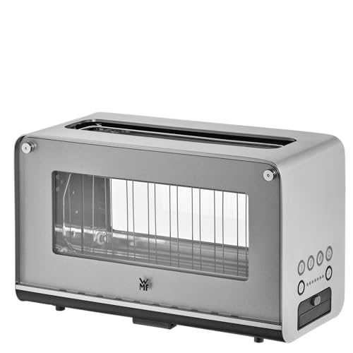 (-39%) WMF Lono Toaster Glas mit Brötchenaufsatz, für 2 Scheiben, XXL-Toast, Aufwärm-Funktion, 7 Bräunungsstufen, edelstahl matt