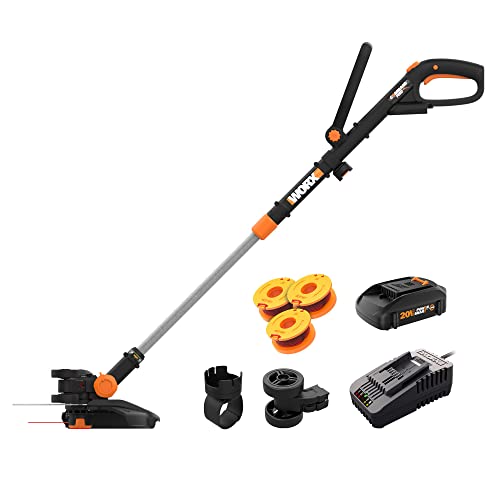 Worx GT Revolution 20V 12" String Trimmer Grass Trimmer/Edger/Mini-Mower, WG170.2MELONFARM 13 inch Manual Bud and 