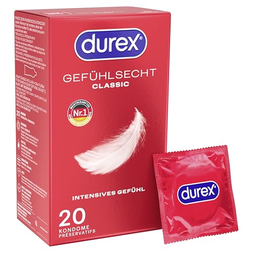 (-35%) Durex Gefühlsecht Classic Kondome dünn, 20 Stück, sicher & bequem
