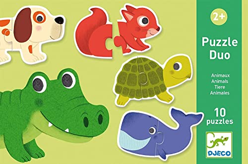 DJECO Animals Puzzle Duo Jigsaw Puzzle, Blue, 1000