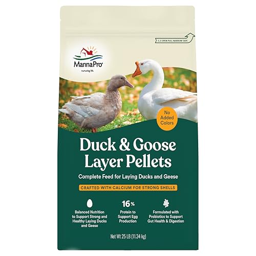 Manna Pro Duck Layer Pellet, High Protein for Increased Egg Production, Formulated with Probiotics to Support Healthy Digestion, 25 lbs