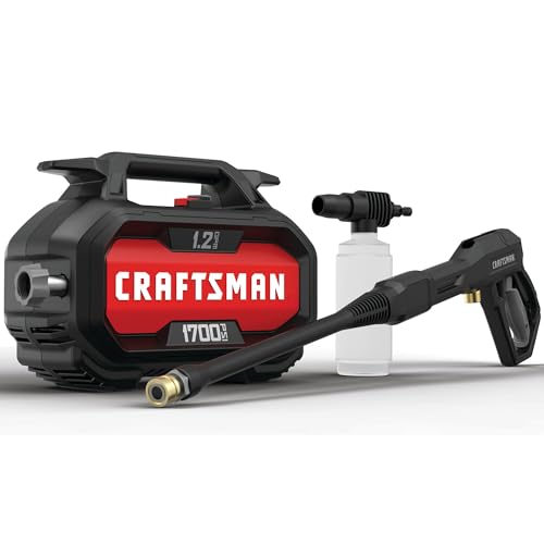 CRAFTSMAN Electric Pressure Washer, Cold Water, Lightweight Corded Power Washer for Cars, Driveways, Patio and Garage, P