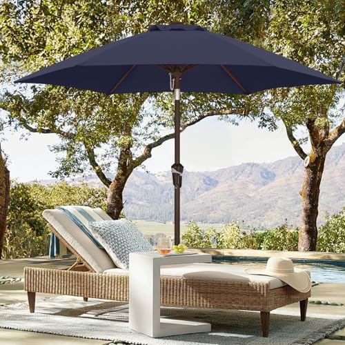 (-50%) ABCCANOPY Sonnenschirm wasserdicht UV50+ mit Kurbel, Marineblau 230cm