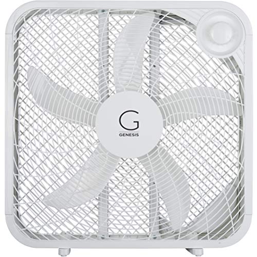 Genesis 20-inch Box Fan Simple Yet Solid Boasts a long-lived motor and standard square housing.
