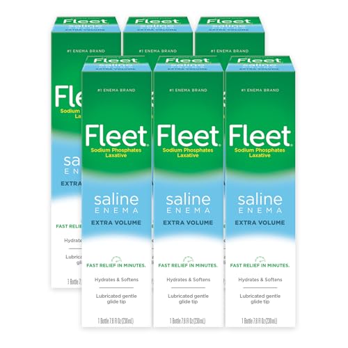 Fleet Laxative Saline Enema, 7.8 Fl Oz (Pack of 6)