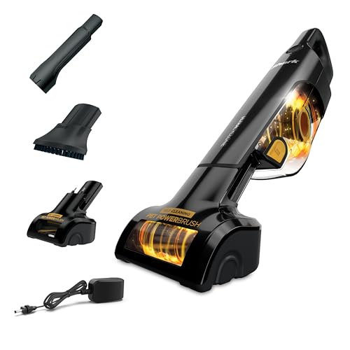 Shark UltraCyclone Pet Pro Plus Cordless Hand Vacuum, Powerful Suction, Handheld Vacuum for Car & Home, Pet Power Brush, Crevice Tool, Scrubbing Brush, XL Dust Cup, Black, CH951