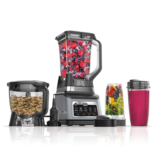 Ninja BN801 Professional Plus Kitchen System, 1400 WP, 5 Functions for Smoothies, Chopping, Dough & More with Auto IQ, 7
