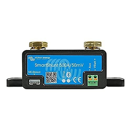 Victron Energy Smart Battery Shunt - Battery Monitor (Bluetooth) - Victron Smart Shunt with Detailed in-app Insights - 6.5V-70V, 500 amp