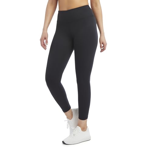 Jockey Women's High Waist Interlock Leggings, Deep Black, Medium