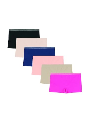 Hanes Boyshorts Panties Pack, Seamless Underwear for Women, Comfort Flex Fit, Multipack(Colors May Vary)