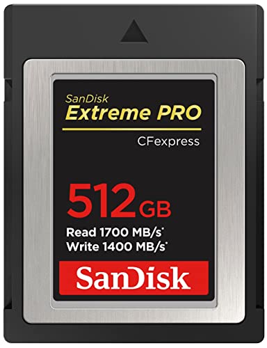 SanDisk 512GB Extreme PRO CFexpress Card Type B - SDCFE-512G-GN4NN, micro sdxc Interface, XQD Memory Type