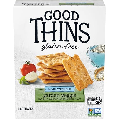 Good Thins Garden Veggie Rice Snacks Gluten Free Crackers, Snack Crackers, 3.5 oz