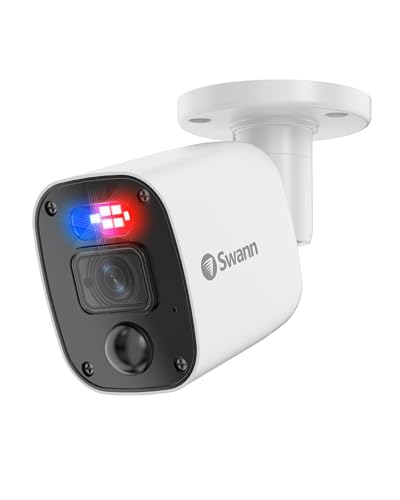 Swann 1080p Bullet Camera (Add-on)-High-Resolution Wired Security Camera with Night Vision & Motion Sensor Technology–Smart Human/Vehicle Detection for Home Surveillance