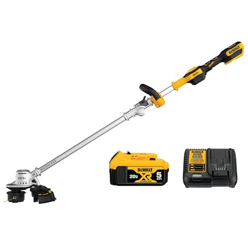 DEWALT 20V MAX* String Trimmer Kit, 5-Ah (DCST922P1)21V String Trimmer Cordless - Battery Powered Weed Wacker, 2 X 2.0A