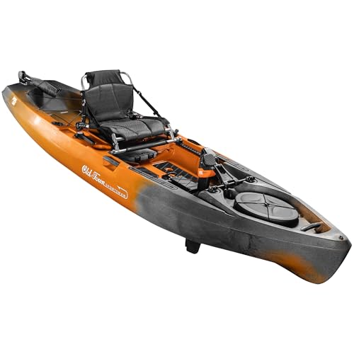 Old Town Sportsman PDL 120 Solo Sit-on-Top Fishing Pedal Kayak, 12 ft11&#x27;6"x35" Inflatable Paddle Board, 