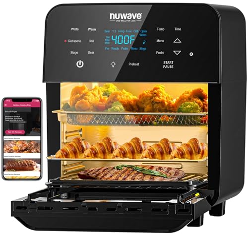 Nuwave Brio 15.5 Qt Large Capacity Smart Air Fryer Oven
