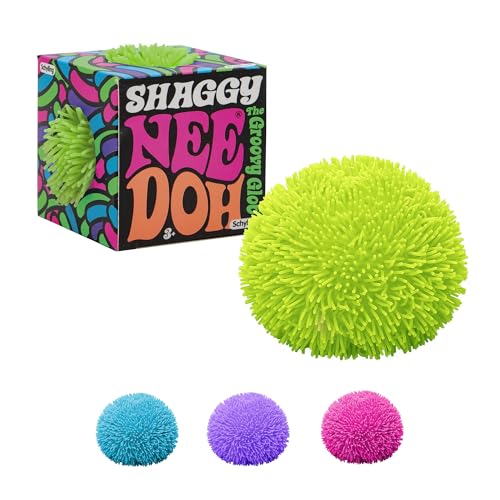 Schylling NeeDoh Shaggy - Sensory Squeeze Toy - Satisfying Dough Filling - 2.5" Wide - Color May Vary (Pack of 1)