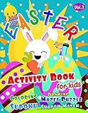 Easter Activity Book For Kids Ages 48 Easter Puzzle Book Easter Coloring Books For Kids Ages 24 48 Best Egg Mazes For Kids Pre K Maze Book Sudoku 4x4 Shadow Match Easter Gifts Peeps