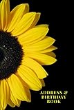 Address Birthday Book Sunflower Address Birthday Book For Names Addresses Phone Numbers Emails
