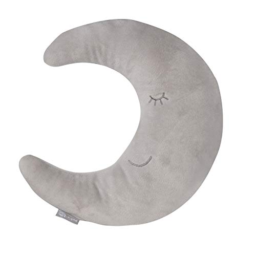 (-39%) roba Nackenkissen in Mond Form - roba Style - Weiches Deko Kissen für Baby & Kinderzimmer - Kuschelkissen für Mädchen & Jungen - Grau