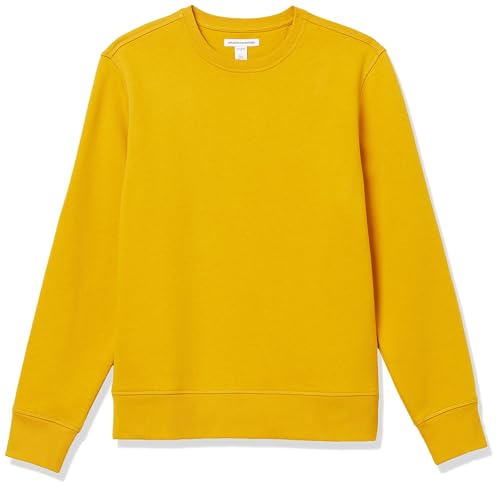 Amazon Essentials Men's Fleece Crewneck Sweatshirt - Gold, Large (Available in Big & Tall Sizes)