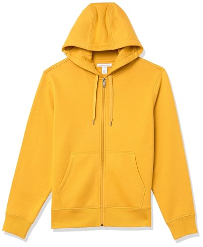 Amazon Essentials Men's Full-Zip Fleece Hoodie (Available in Big & Tall), Gold, Large