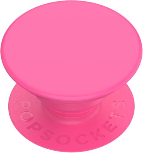 PopSockets Phone Grip with Expanding Kickstand, Adhesive Grip - Neon Pink
