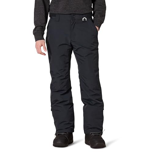 Amazon Essentials Men's Water-Resistant Insulated Snowboard Ski Snow Pant, Black, Medium