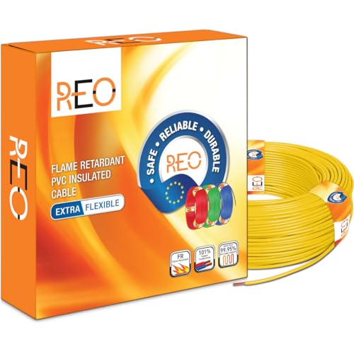 REO by Havells | 2.5 sqmm Copper Wire (90 meter -Red)| Class 5 Conductor (99.95% copper)|Flame Retardant - Extra Flexible PVC Insulated Cable Ideal fo