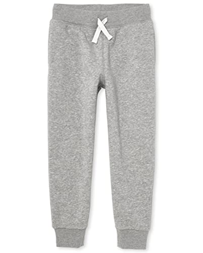 The Children's Place Boys Active Fleece Jogger Pants, Smoke Single, Medium US