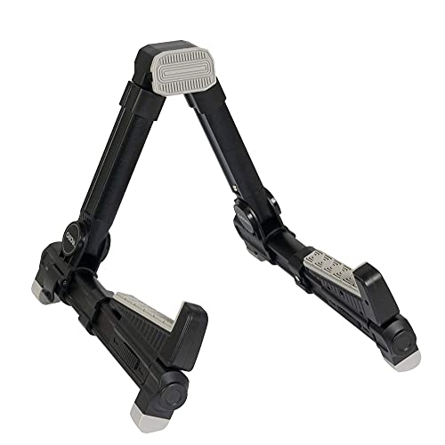 (-41%) CASCHA Ukulelenständer aus Aluminium, verstellbarer und klappbarer Ständer mit rutschfesten Gummifüßen, A-Form, Schwarz – Ideal für Konzert-Ukulelen und Kinder