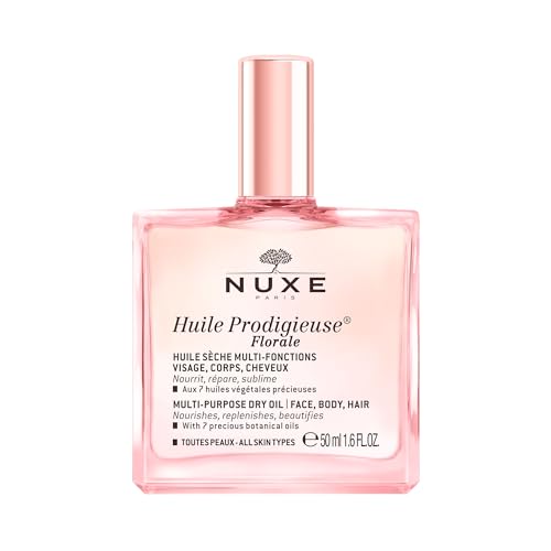 Nuxe Huile Prodigieuse Floral Multi-Purpose Dry Oil, Skincare for Face, Body & Hair, Botanical Oils for Radiant Glow and Hydration, 1.6 Fl Oz